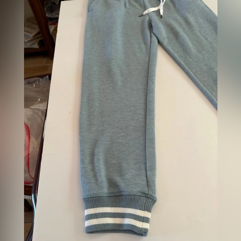 Felina Light Blue Joggers with White Stripe Accents and Side Pockets size Large - Picture 8 of 8